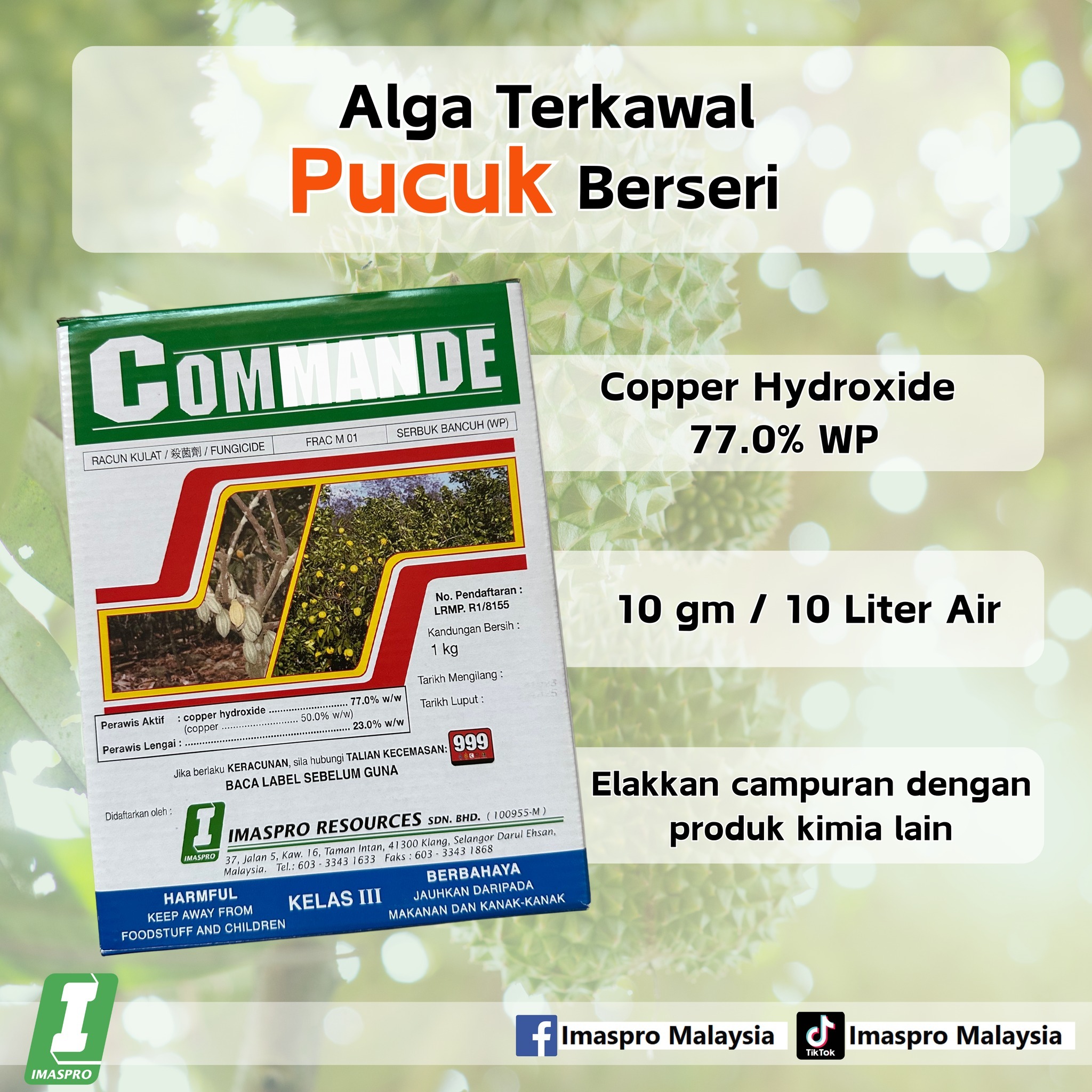 Alga Terkawal Pucuk Berseri - Commande Fungicide Information